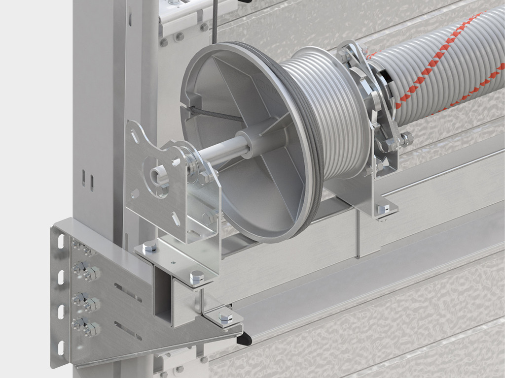 The lightweight external cylindrical shaft system on an 80 x 40 mm pipe is a more affordable option for gates up to 3 300 x 4 750 mm in size.